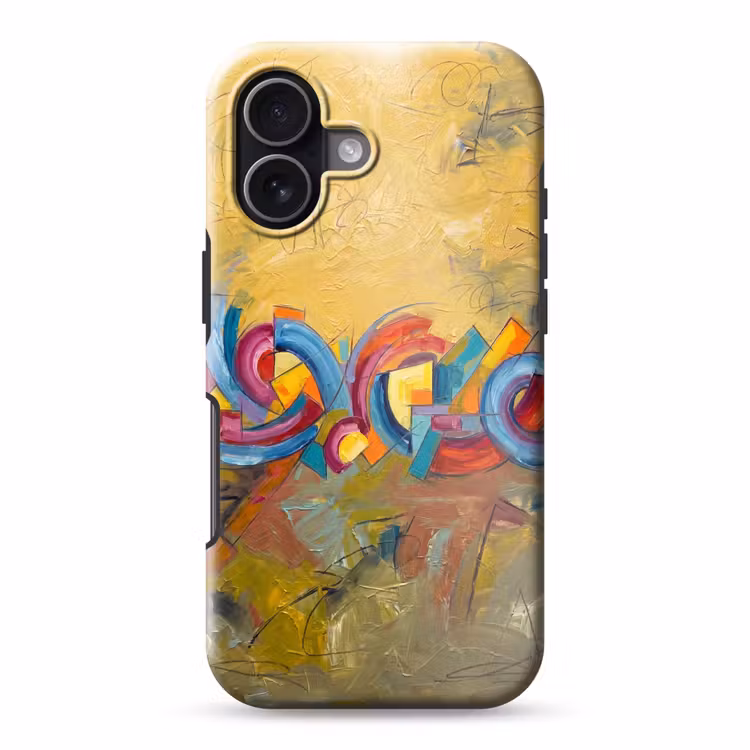 Abstract - Cirkels - Schilderij - Kleurrijk - Dynamisch Toughcase MagSafe Apple iPhone 17 klein -3d