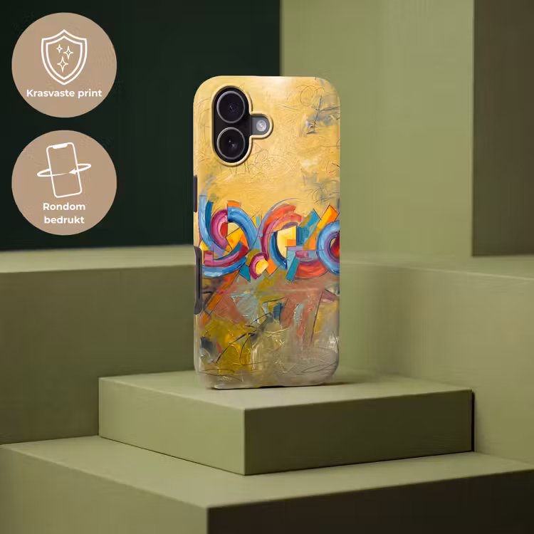Abstract - Cirkels - Schilderij - Kleurrijk - Dynamisch Toughcase MagSafe Apple iPhone 17 klein -USP_PrintM_NL