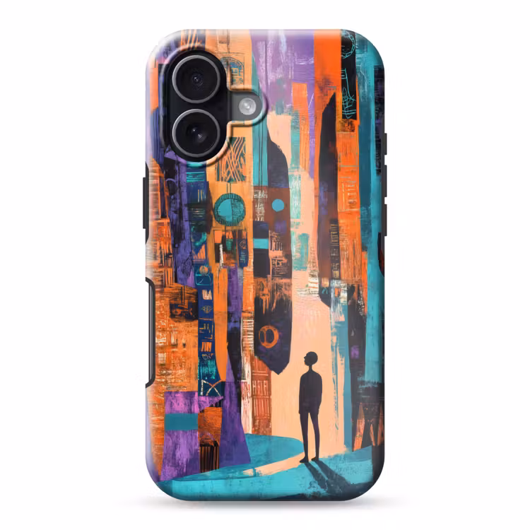 Abstract - Figuren - Kleurrijk Toughcase MagSafe Apple iPhone 17 klein -3d