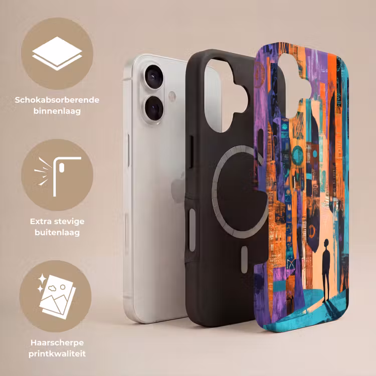 Abstract - Figuren - Kleurrijk Toughcase MagSafe Apple iPhone 17 klein -USP_Lagen_NL