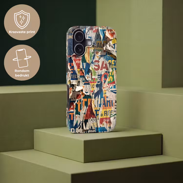 Abstract - Gelaagd papier - Urban - Modern - Kleurrijk Toughcase MagSafe Apple iPhone 17 klein -USP_PrintM_NL