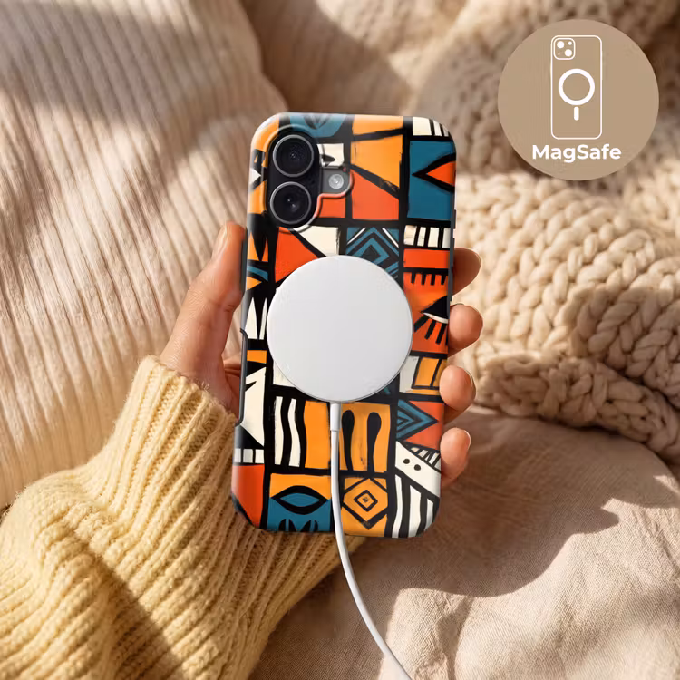 Abstract - Gezichten - Mozaïek Toughcase MagSafe Apple iPhone 17 klein -USP_MagsafeV