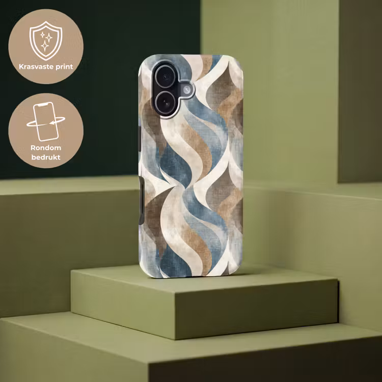Abstract - Golven - Kleurrijk Toughcase MagSafe Apple iPhone 17 klein 1017 -USP_PrintM_NL