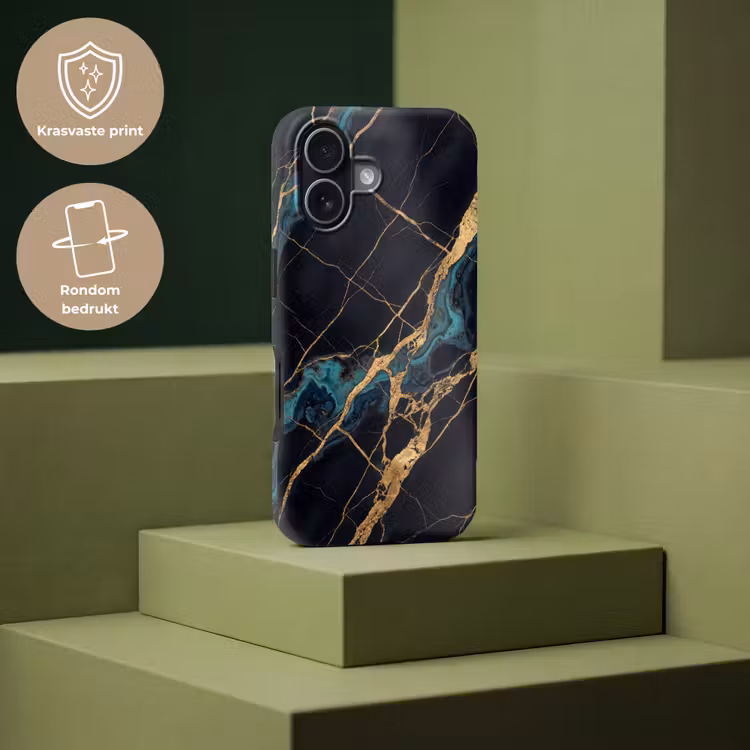 Abstract - Gouden lijnen - Kunst - Modern - Zwart Toughcase MagSafe Apple iPhone 17 klein -USP_PrintM_NL