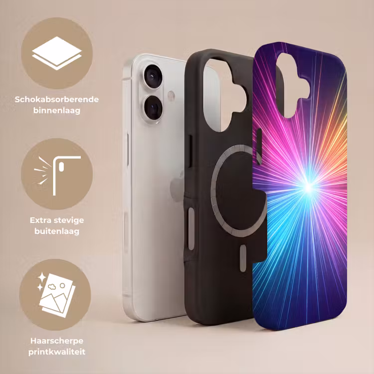 Abstract - Light - Burst - Modern - Colorful Toughcase MagSafe Apple iPhone 17 klein -USP_Lagen_NL