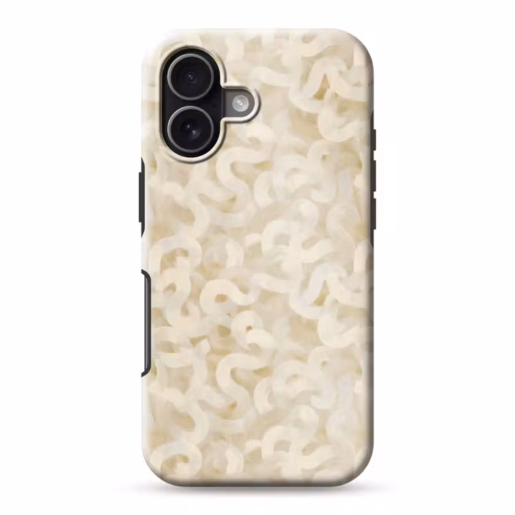 Abstract - Lijnen - Beige Toughcase MagSafe Apple iPhone 17 klein 1017 -3d