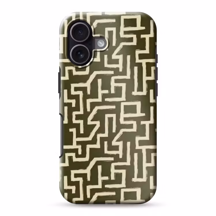 Abstract - Lijnen - Groen Toughcase MagSafe Apple iPhone 17 klein 1017 -3d
