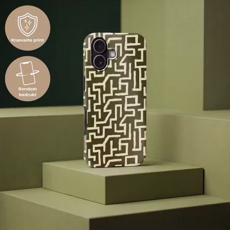 Abstract - Lijnen - Groen Toughcase MagSafe Apple iPhone 17 klein 1017 -USP_PrintM_NL