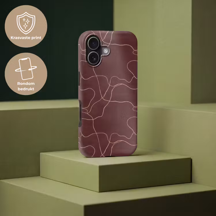 Abstract - Modern - Bruin Toughcase MagSafe Apple iPhone 17 klein 1017 -USP_PrintM_NL