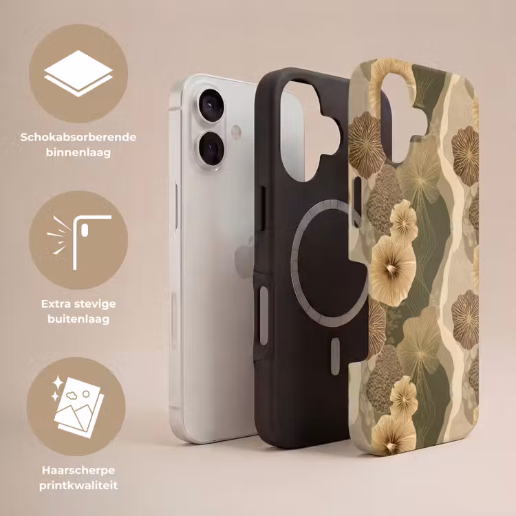 Abstract - Modern - Groen Toughcase MagSafe Apple iPhone 17 klein 1017 -USP_Lagen_NL