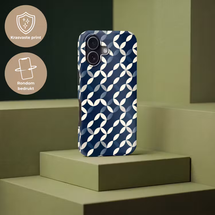 Abstract - Patroon - Blauw Toughcase MagSafe Apple iPhone 17 klein 1017 -USP_PrintM_NL