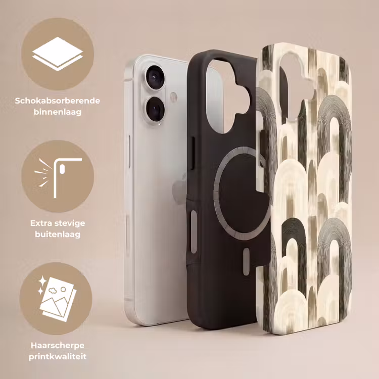 Abstract - Patroon - Bogen Toughcase MagSafe Apple iPhone 17 klein 1017 -USP_Lagen_NL
