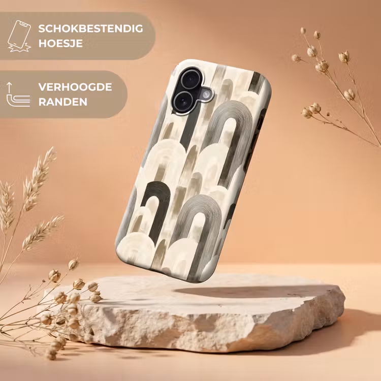 Abstract - Patroon - Bogen Toughcase MagSafe Apple iPhone 17 klein 1017 -USP_RandenV_NL