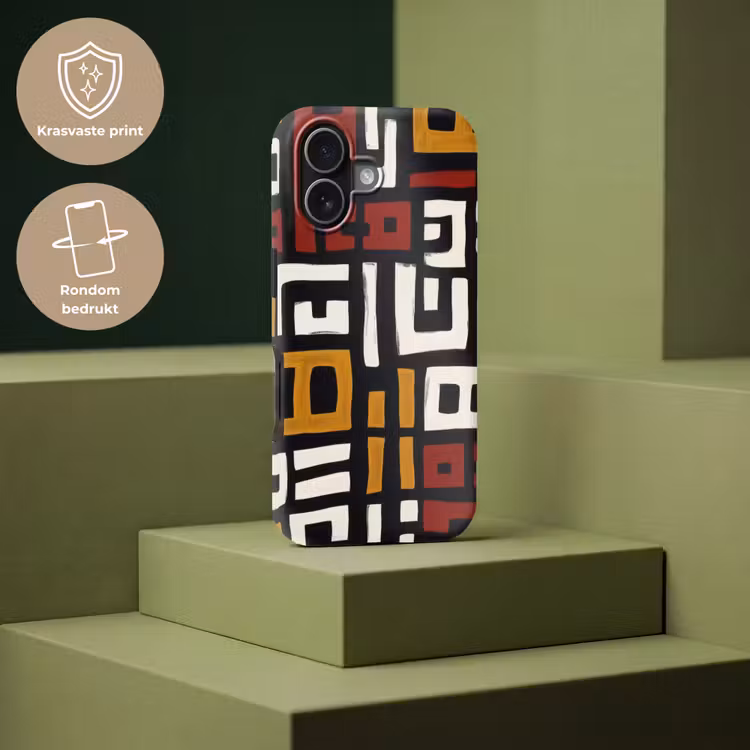 Abstract - Patroon - Rood Toughcase MagSafe Apple iPhone 17 klein -USP_PrintM_NL