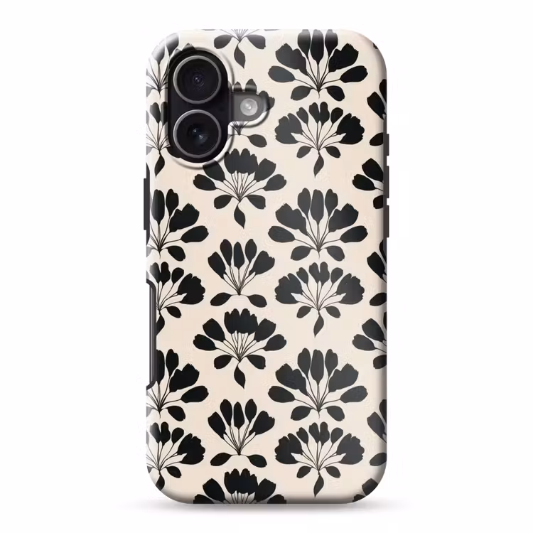 Abstract - Patroon - Zwart Toughcase MagSafe Apple iPhone 17 klein 1017 -3d