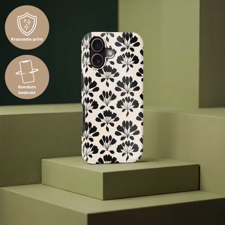 Abstract - Patroon - Zwart Toughcase MagSafe Apple iPhone 17 klein 1017 -USP_PrintM_NL