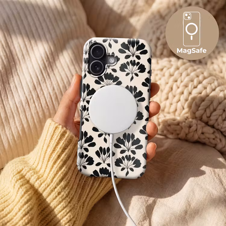 Abstract - Patroon - Zwart Toughcase MagSafe Apple iPhone 17 klein 1017 -USP_MagsafeV