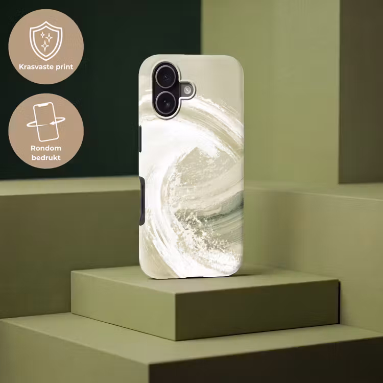 Abstract - Penseelstreken - Golven - Groen Toughcase MagSafe Apple iPhone 17 klein -USP_PrintM_NL