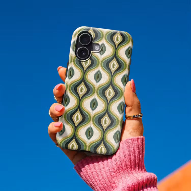 Abstract - Ritmisch - Groen Toughcase MagSafe Apple iPhone 17 klein 1017 -Sfeer1V