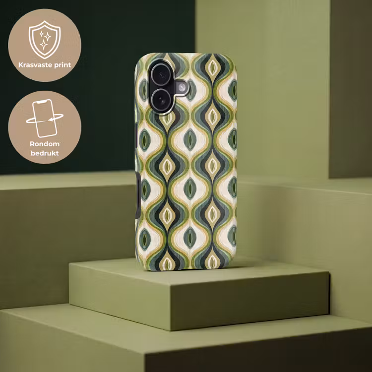 Abstract - Ritmisch - Groen Toughcase MagSafe Apple iPhone 17 klein 1017 -USP_PrintM_NL