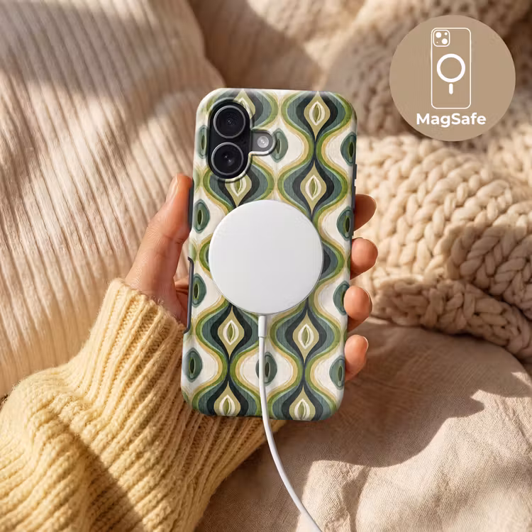 Abstract - Ritmisch - Groen Toughcase MagSafe Apple iPhone 17 klein 1017 -USP_MagsafeV