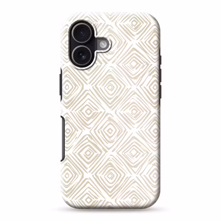 Abstract - Ruit - Beige Toughcase MagSafe Apple iPhone 17 klein 1017 -3d