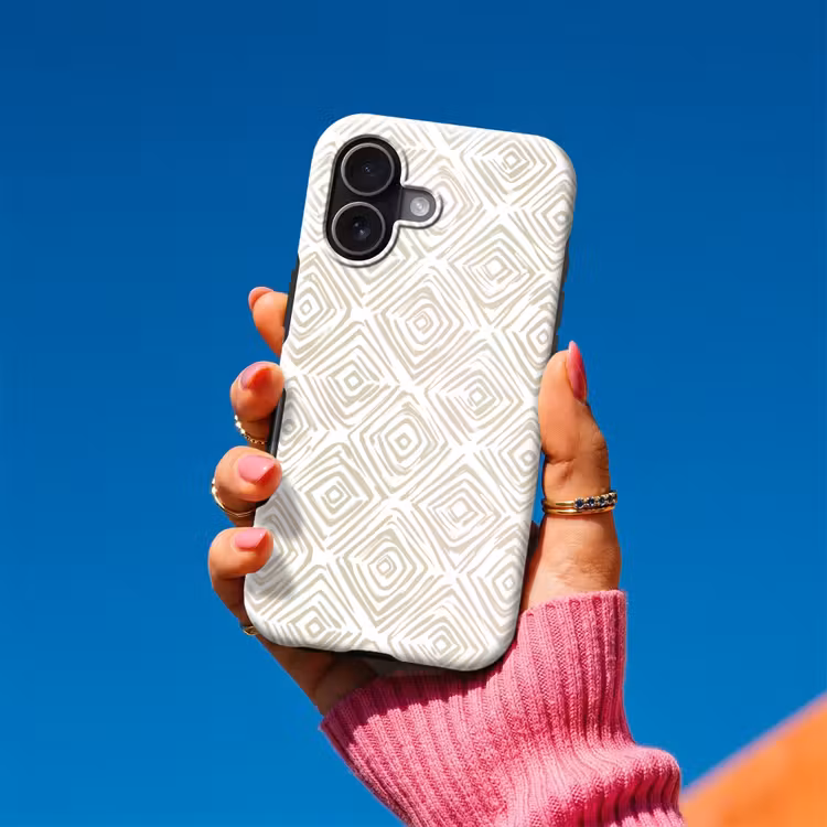 Abstract - Ruit - Beige Toughcase MagSafe Apple iPhone 17 klein 1017 -Sfeer1V