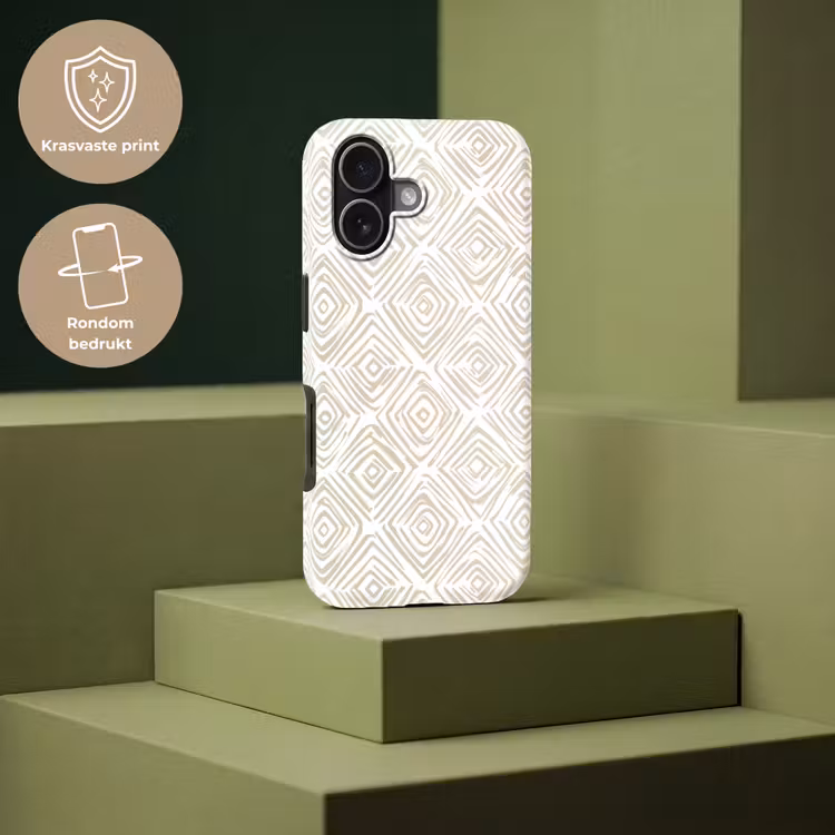 Abstract - Ruit - Beige Toughcase MagSafe Apple iPhone 17 klein 1017 -USP_PrintM_NL