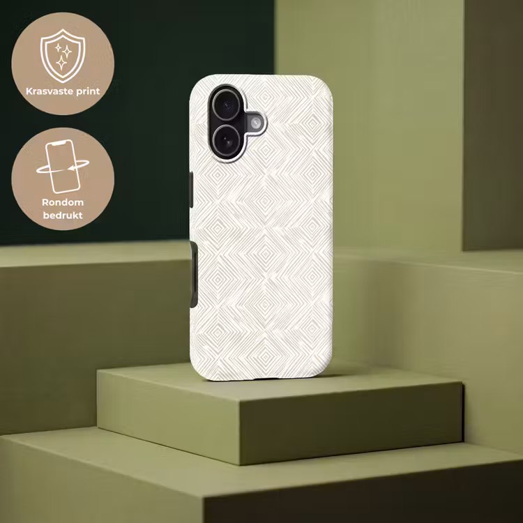 Abstract - Ruiten - Beige Toughcase MagSafe Apple iPhone 17 klein 1017 -USP_PrintM_NL