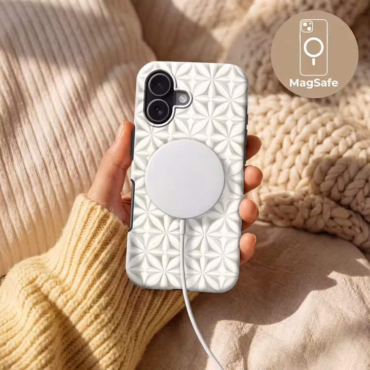 Abstract - Structuur - Grijs - Wit Toughcase MagSafe Apple iPhone 17 klein 1017 -USP_MagsafeV