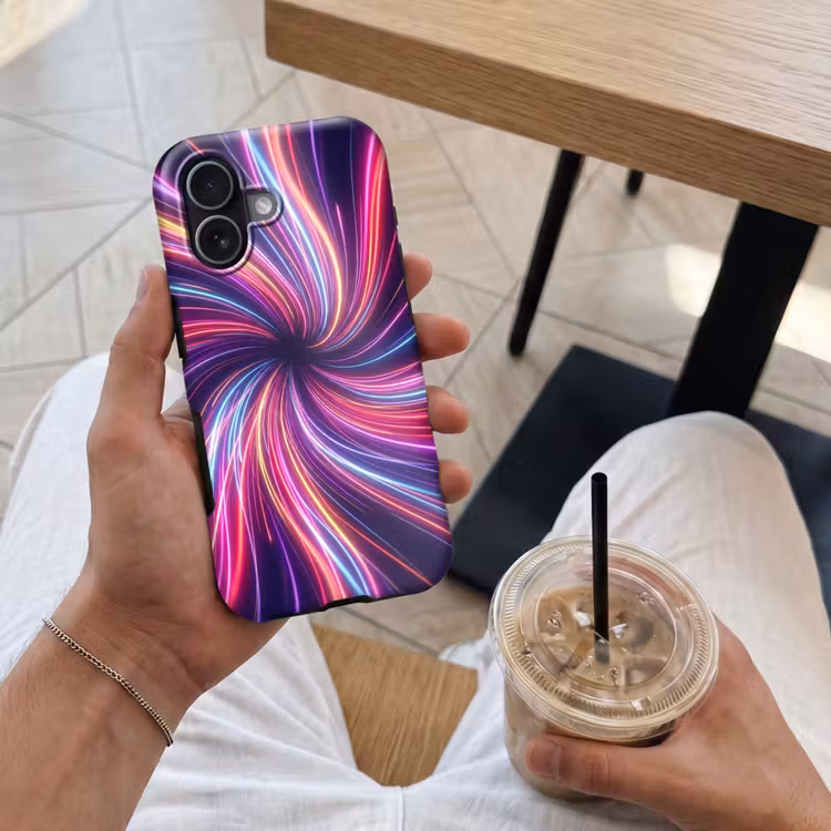 Abstract - Swirl - Futuristic - Neon Toughcase MagSafe Apple iPhone 17 klein -Sfeer1M