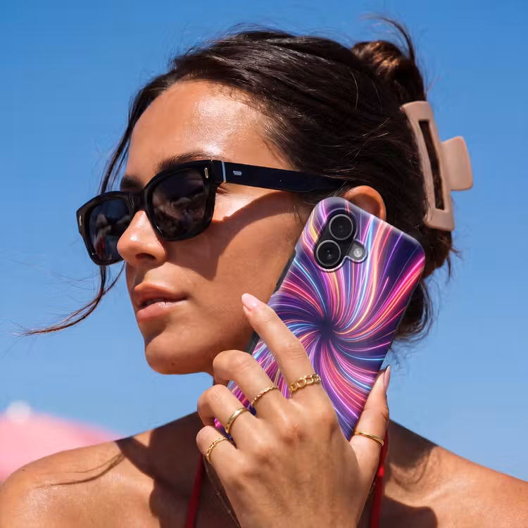 Abstract - Swirl - Futuristic - Neon Toughcase MagSafe Apple iPhone 17 klein -Sfeer2V