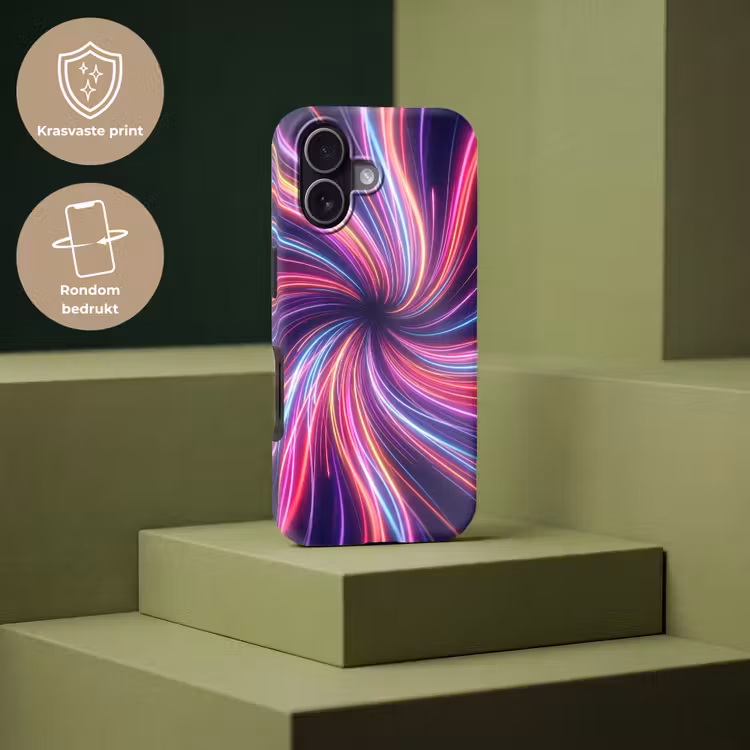 Abstract - Swirl - Futuristic - Neon Toughcase MagSafe Apple iPhone 17 klein -USP_PrintM_NL