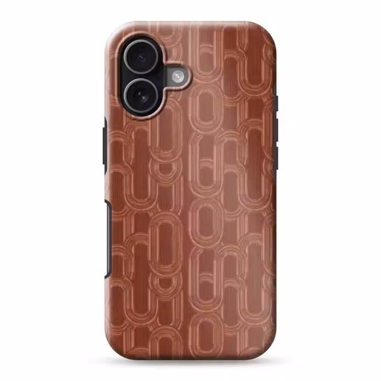 Abstract - Textuur - Bruin Toughcase MagSafe Apple iPhone 17 klein 1017 -3d