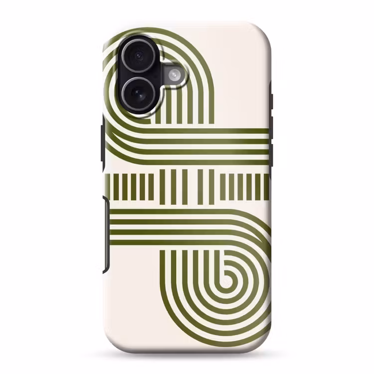 Abstract - Vormen - Modern - Groen Toughcase MagSafe Apple iPhone 17 klein -3d