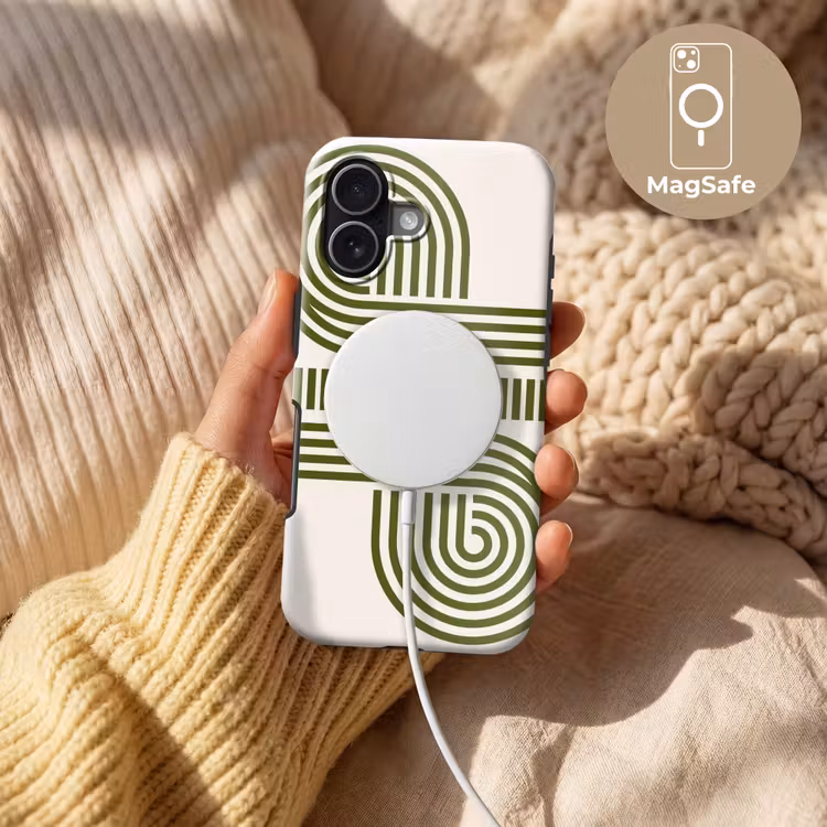 Abstract - Vormen - Modern - Groen Toughcase MagSafe Apple iPhone 17 klein -USP_MagsafeV