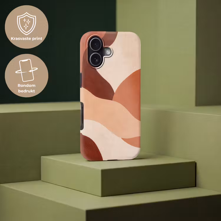 Abstract - Vormen - Organisch - Aardetinten - Modern Toughcase MagSafe Apple iPhone 17 klein -USP_PrintM_NL