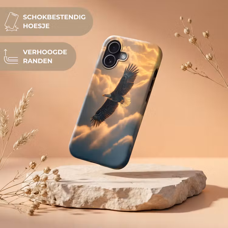 Adelaar - Wolken - Zon Toughcase MagSafe Apple iPhone 17 klein -USP_RandenV_NL