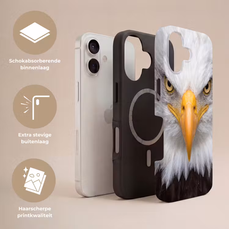 Amerikaans - Zeearend - Portret - Geel Toughcase MagSafe Apple iPhone 17 klein -USP_Lagen_NL