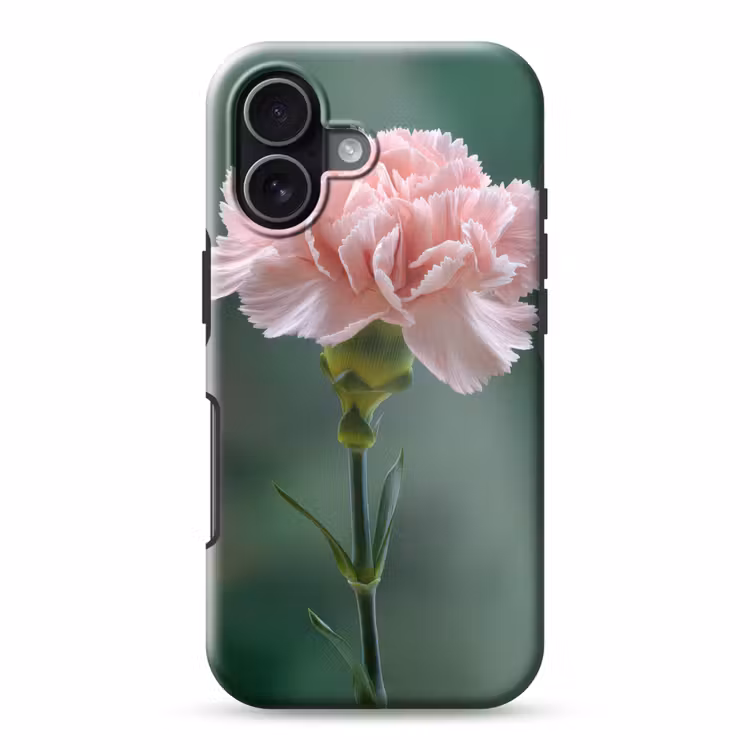 Anjer - Roze - Bloemblaadjes Toughcase MagSafe Apple iPhone 17 klein -3d