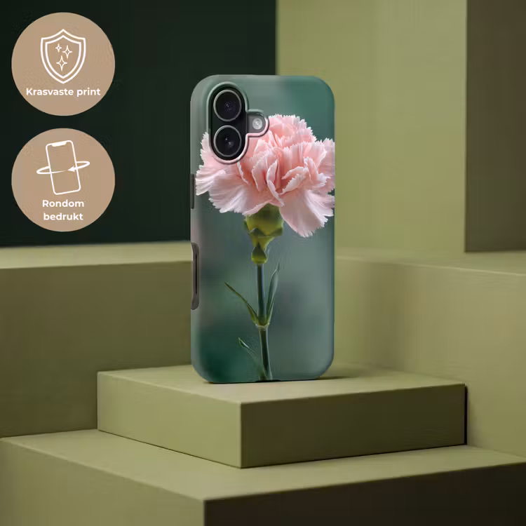Anjer - Roze - Bloemblaadjes Toughcase MagSafe Apple iPhone 17 klein -USP_PrintM_NL