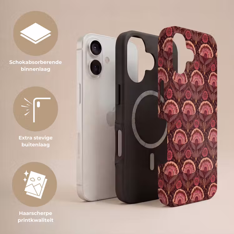 Antiek - Bloemen - Kleurrijk Toughcase MagSafe Apple iPhone 17 klein 1017 -USP_Lagen_NL