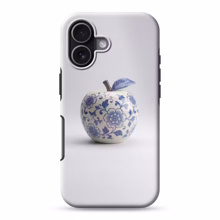 Appel - Blauw - Klassiek Toughcase MagSafe Apple iPhone 17 klein -3d