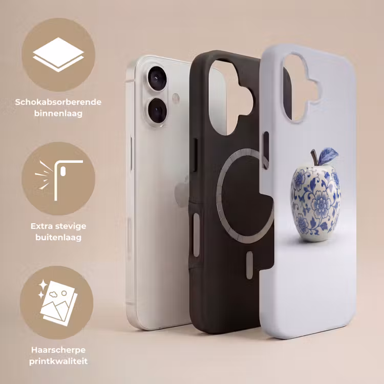 Appel - Blauw - Klassiek Toughcase MagSafe Apple iPhone 17 klein -USP_Lagen_NL
