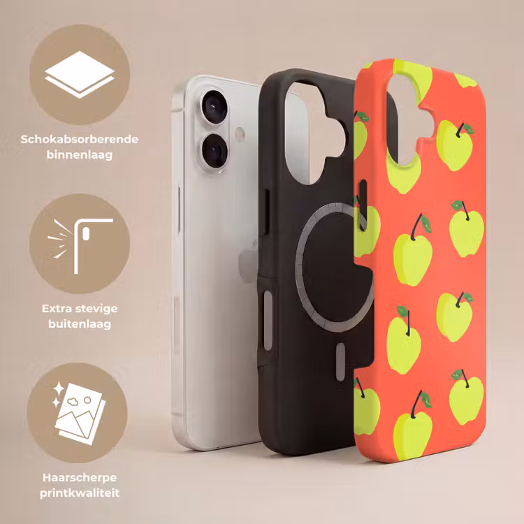 Appels - Modern - Groen Toughcase MagSafe Apple iPhone 17 klein 1017 -USP_Lagen_NL