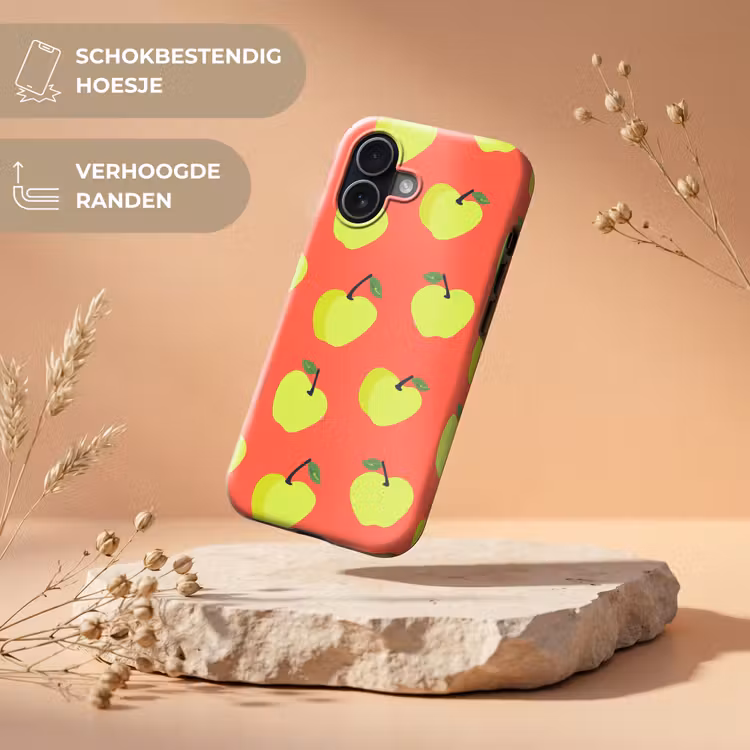 Appels - Modern - Groen Toughcase MagSafe Apple iPhone 17 klein 1017 -USP_RandenV_NL