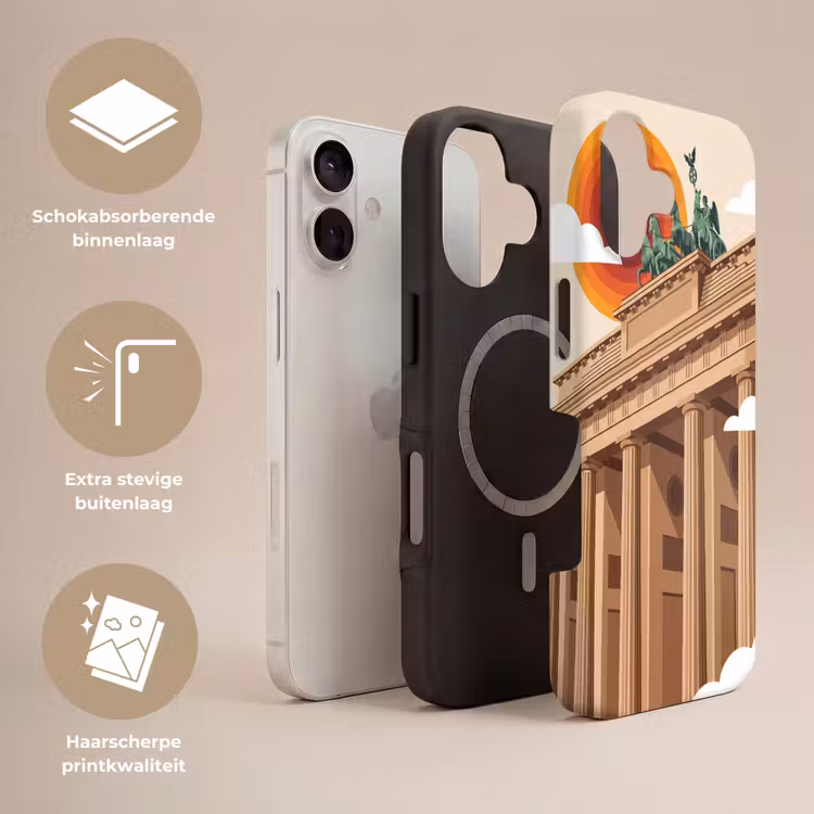 Architectuur - Brandenburg - Berlijn - Zonsondergang - Historisch Toughcase MagSafe Apple iPhone 17 klein -USP_Lagen_NL