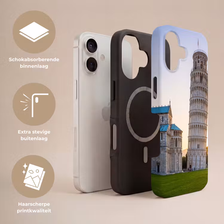 Architectuur - Toren - Pisa - Italië - Zonsondergang Toughcase MagSafe Apple iPhone 17 klein -USP_Lagen_NL