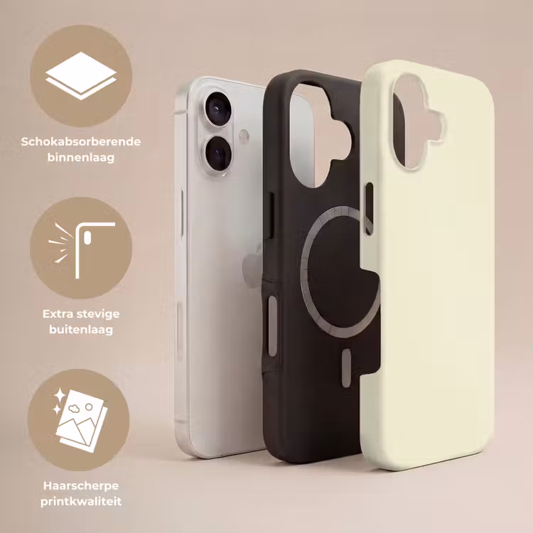 Arctic - Daisy - Nude Toughcase MagSafe Apple iPhone 17 klein 1017 -USP_Lagen_NL