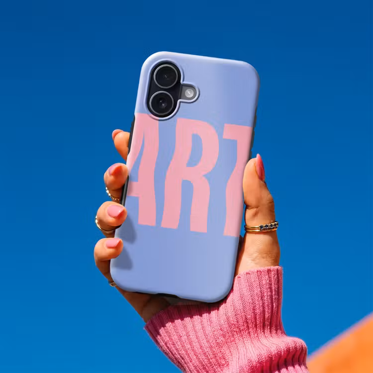 Art - Roze - Blauw Toughcase MagSafe Apple iPhone 17 klein -Sfeer1V